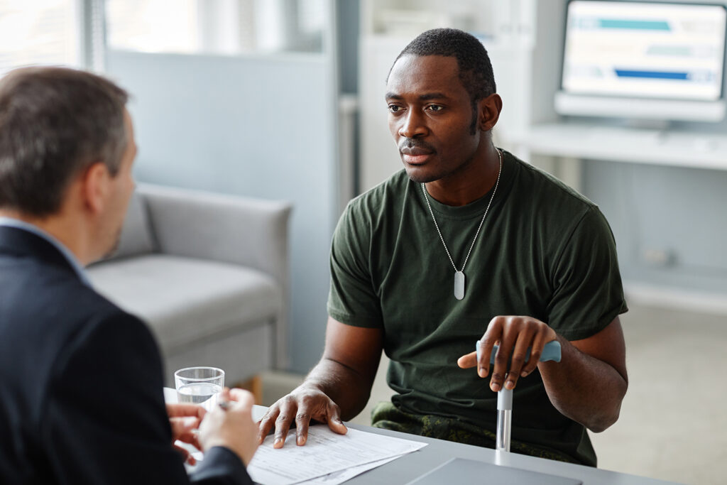 Veteran receiving rehab care at Fortitude Recovery in Palo Alto, CA near me.